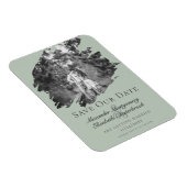 Moderne penseelstreekfoto Sla de datum op Sage Gre Magneet (Rechterzijde)