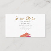 Moderne penseelstreekfotograaf visitekaartje (Achterkant)