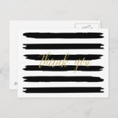 Moderne penseelstreken dank u Briefkaart (Voorkant / Achterkant)