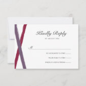 Moderne penseelstreken die RSVP binden | Lavender Kaartje (Voorkant)