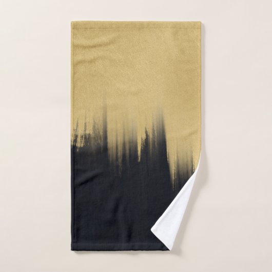 Moderne penseelstreken Gold Black design Bad Handdoek (Handdoek)