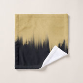Moderne penseelstreken Gold Black design Bad Handdoek (Wasdoekje)