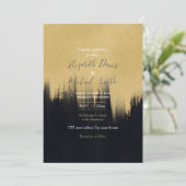 Moderne penseelstreken Gold Black design Kaart (Staand voorkant)