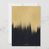 Moderne penseelstreken Gold Black design Kaart (Achterkant)