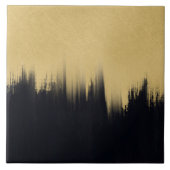 Moderne penseelstreken Gold Black design Tegeltje (Voorkant)