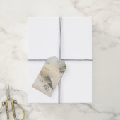 Moderne penseelstreken goud op Spruce Green Cadeaulabel (Met Touw)