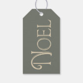 Moderne penseelstreken goud op Spruce Green Cadeaulabel (Achterkant)
