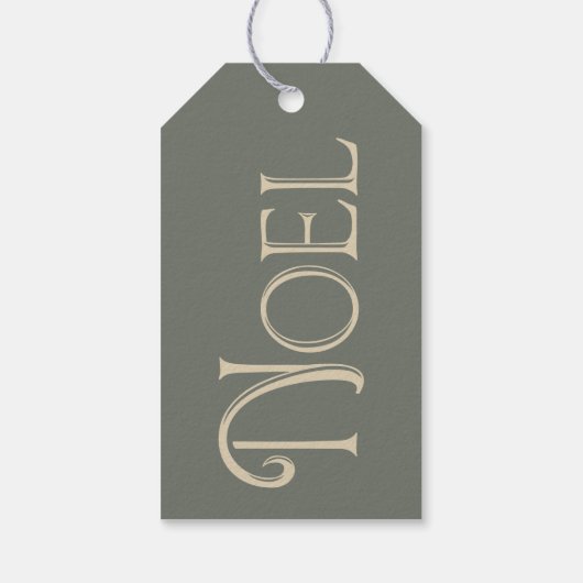 Moderne penseelstreken goud op Spruce Green Cadeaulabel (Achterkant)