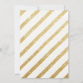 Moderne penseelstreken gouden strepen Trouwen Kaart (Achterkant)