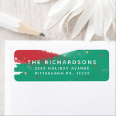 Moderne penseelstreken met goud | Kerstmis Etiket (Insitu)