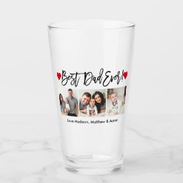 Moderne penseelweergave 3 Foto beste vader ooit Glas