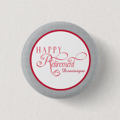 Moderne, Pensioenpartij Favor 1 Inch Round Button (Voorkant)