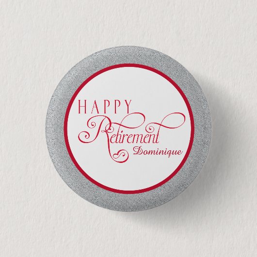 Moderne, Pensioenpartij Favor 1 Inch Round Button (Voorkant)