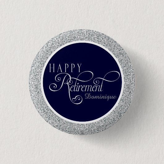 Moderne Pensioenpartij Favor 1 Inch Round Button (Voorkant)