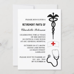 Moderne pensioenpartij voor verpleegsters kaart