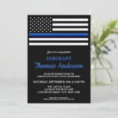 Moderne pensionering van de Thin Blue Line Police Kaart (Staand voorkant)