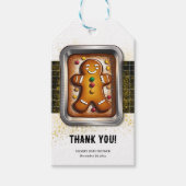 Moderne peperkoek in Pan Baby shower Cadeaulabel (Voorkant)