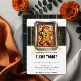 Moderne peperkoek in Pan Baby shower Kaart