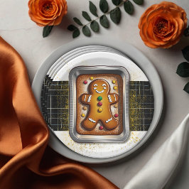 Moderne peperkoek in Pan Baby shower Papieren Bordje