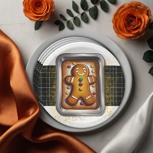 Moderne peperkoek in Pan Baby shower Papieren Bordje