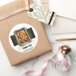 Moderne peperkoek in Pan Baby shower Ronde Sticker