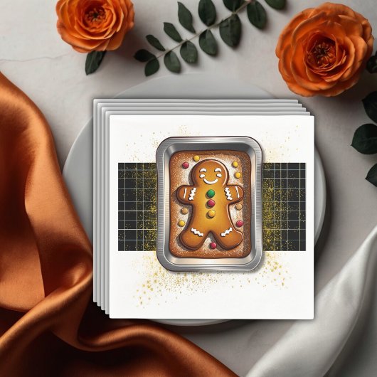 Moderne peperkoek in Pan Baby shower Servet