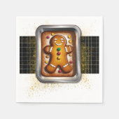 Moderne peperkoek in Pan Baby shower Servet (Voorkant)