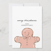 Moderne Peperkoekman Prettig Kerstfeest Feestdagenkaart (Voorkant)