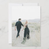 Moderne Periwinkle Blue QR Code Foto Save The Date (Achterkant)