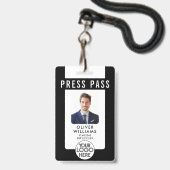 Moderne Pers-ID-foto Badge Zakelijk Logo QR-code (Voorzijde met lanyard)