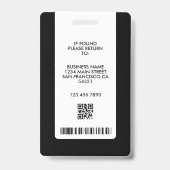 Moderne Pers-ID-foto Badge Zakelijk Logo QR-code (Achterkant)
