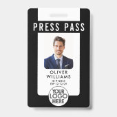 Moderne Pers-ID-foto Badge Zakelijk Logo QR-code (Voorzijde)