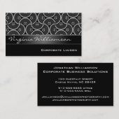 Moderne Personal Black Visitekaartjes (Voorkant / Achterkant)