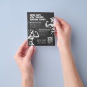 Moderne Personal Fitness Trainer Menu's Prijslijst Flyer (Hand)