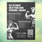 Moderne Personal Fitness Trainer Menu's Prijslijst Raamsticker (Vel 3)