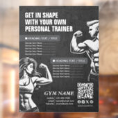 Moderne Personal Fitness Trainer Menu's Prijslijst Raamsticker (Vel 2)