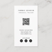 Moderne Personal Trainer Fitness Atleet Foto Visitekaartje (Achterkant)