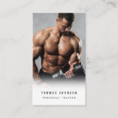 Moderne Personal Trainer Fitness Atleet Foto Visitekaartje (Voorkant)