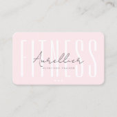 Moderne Personal Trainer Fitness Diëtist Roze Visitekaartje (Voorkant)