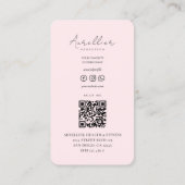 Moderne Personal Trainer Fitness Diëtist Roze Visitekaartje (Achterkant)