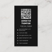 Moderne Personal Trainer Fitness foto noodlijdend Visitekaartje (Achterkant)
