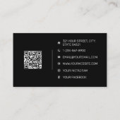 Moderne Personal Trainer Fitness foto noodlijdend Visitekaartje (Achterkant)