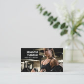Moderne Personal Trainer Fitness foto noodlijdend Visitekaartje (Staand voorkant)