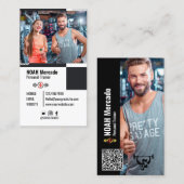 Moderne Personal Trainer Fitness met Foto Visitekaartje (Voorkant / Achterkant)