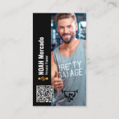 Moderne Personal Trainer Fitness met Foto Visitekaartje (Achterkant)