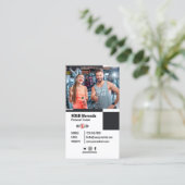 Moderne Personal Trainer Fitness met Foto Visitekaartje (Staand voorkant)