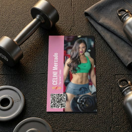 Moderne Personal Trainer Fitness met Fotobusiness Visitekaartje