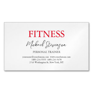 Moderne Personal Trainer Fitness Minimalistische P Magnetisch Visitekaartje