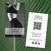 Moderne Personal Trainer Fitness QR Code Visitekaartje