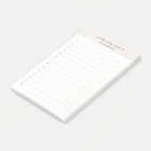 Moderne personaliseerbare Beige Wit Post-it Notiti Post-it® Notes (Schuin)